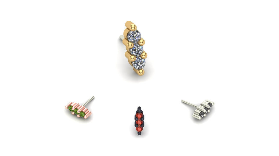 Triple Stone Prong