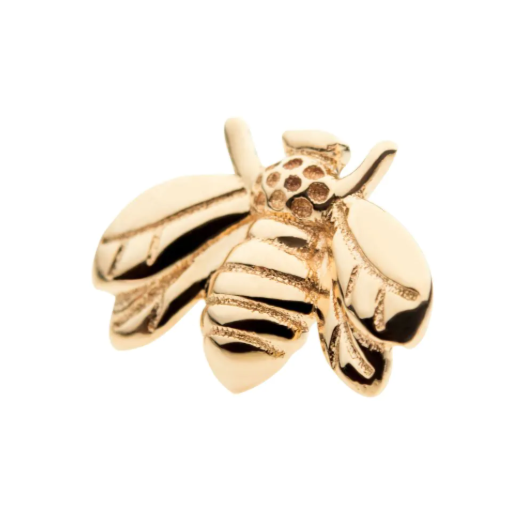 14k Gold Bee Threadless End