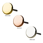 14k Gold Threadless Disks