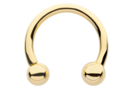 14kt Gelbgold Rundhantel