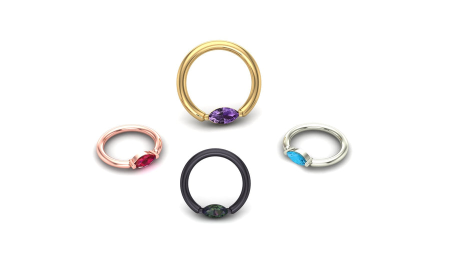 Marquise Prong Ring