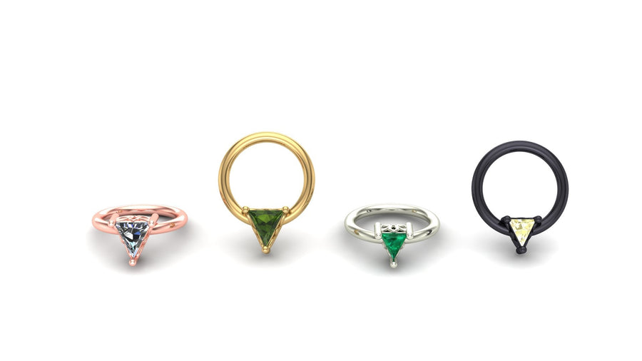 Triangle Prong Ring