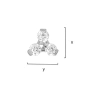 Micro Tri Gewindeloses Ende - Klares CZ (18/16g)