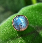 14k Gold Bezel Set Genuine Gemstone Threadless End