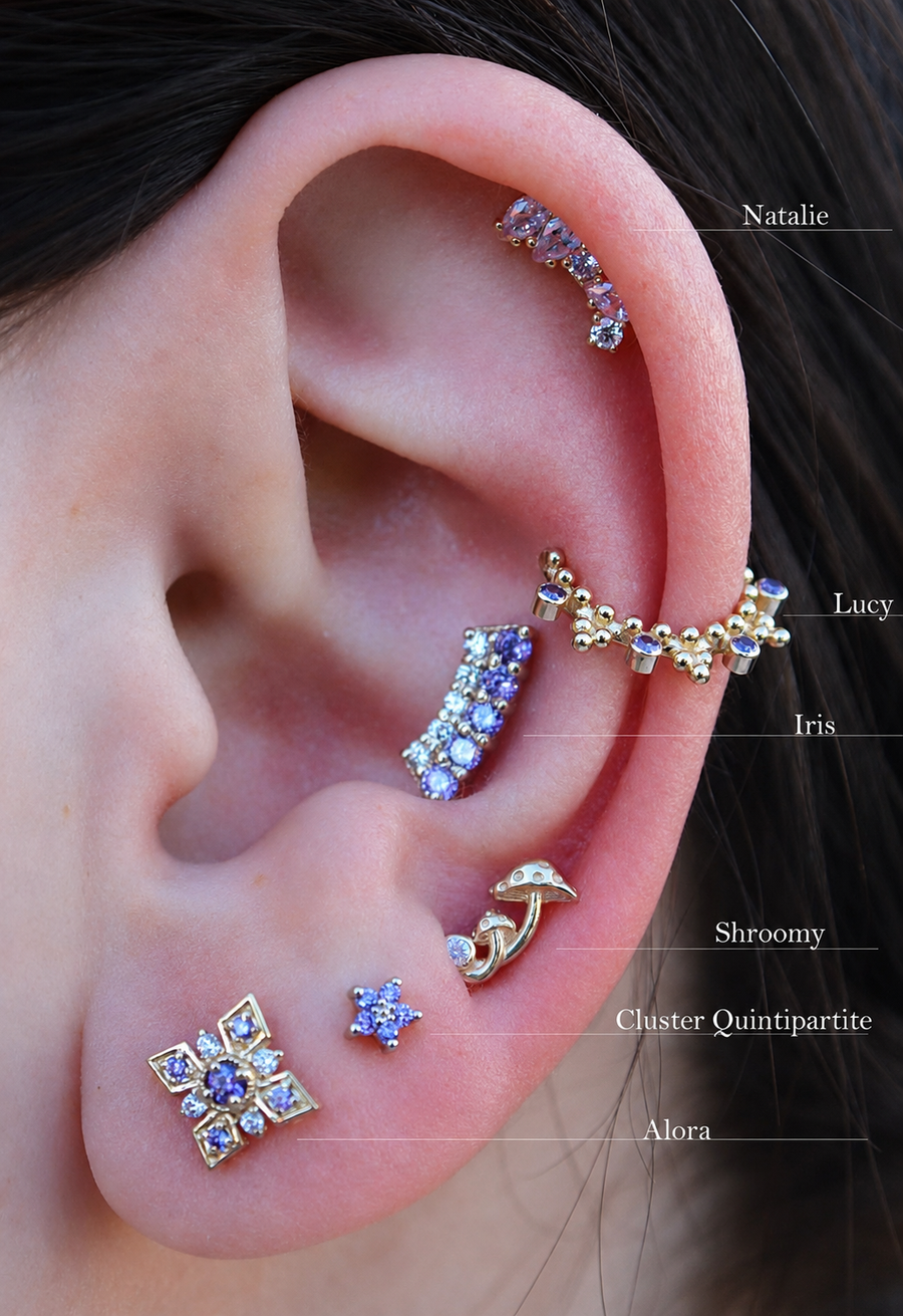 Cluster Quintipartite with Gemstone