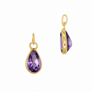 Pear Shaped Bezel Charm