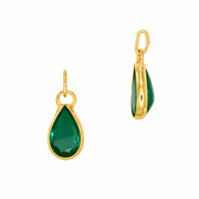 Pear Shaped Bezel Charm