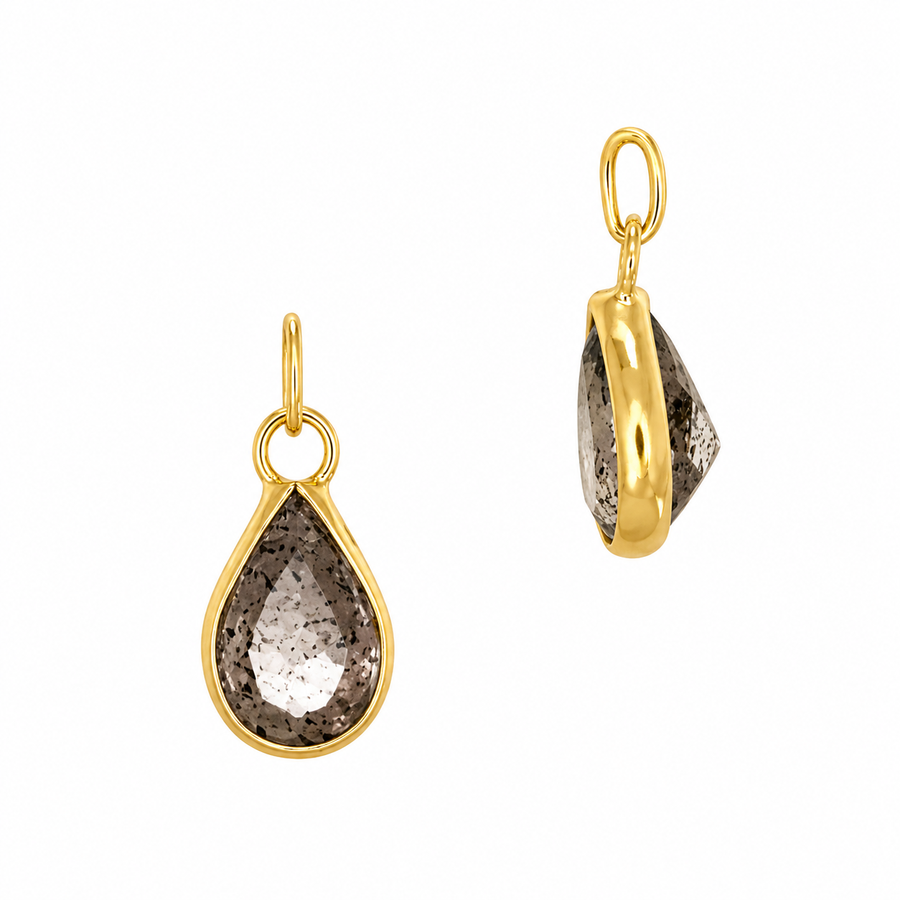 Pear Shaped Bezel Charm