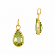 Pear Shaped Bezel Charm