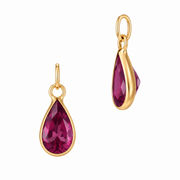 Pear Shaped Bezel Charm