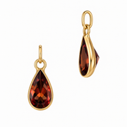 Pear Shaped Bezel Charm
