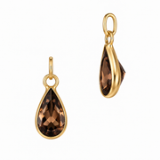 Pear Shaped Bezel Charm