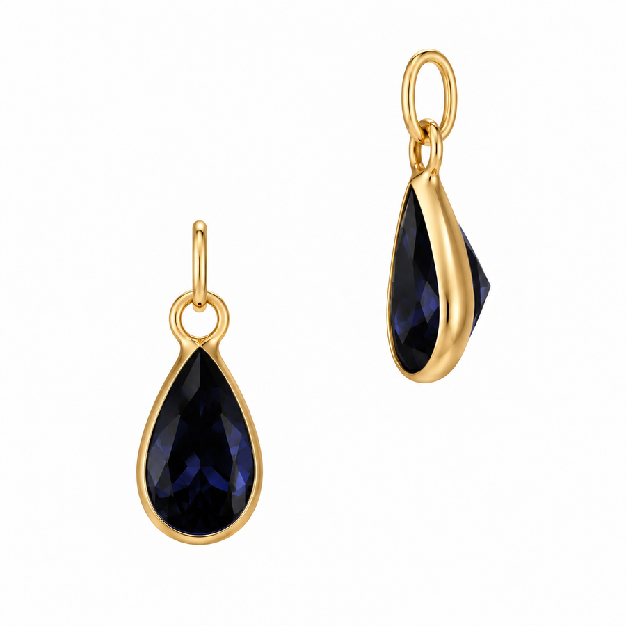 Pear Shaped Bezel Charm