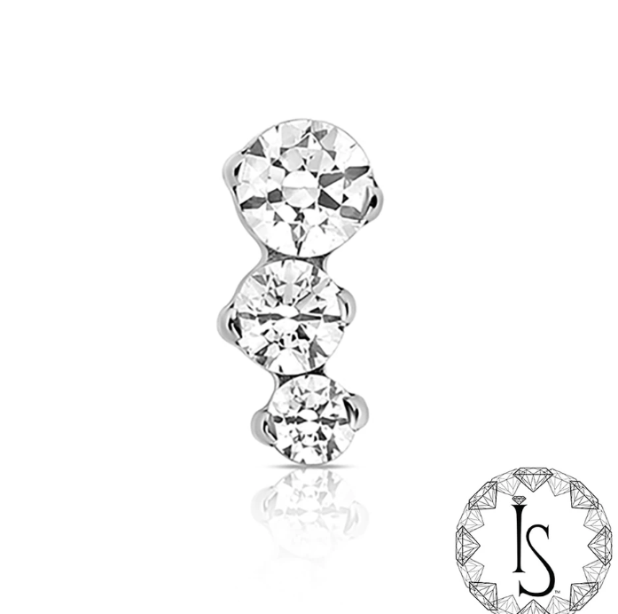 Titanium Odyssey Polymnia Prong-set Faceted Gem Cluster End