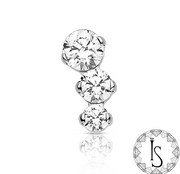 Titanium Odyssey Polymnia Prong-set Faceted Gem Cluster End