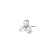 Micro Tri Gewindeloses Ende - Klares CZ (18/16g)