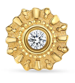 Diana 14K Gold Threadless Aufsatz mit Edelstein