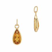Pear Shaped Bezel Charm