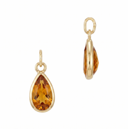 Pear Shaped Bezel Charm