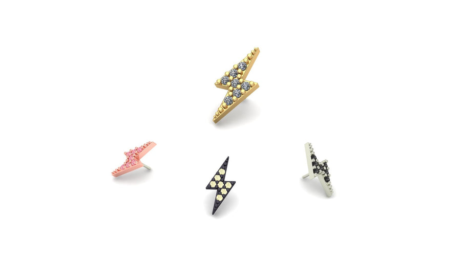Lightning Bolt with Gemstone