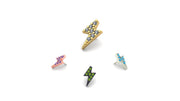Lightning Bolt with Gemstone