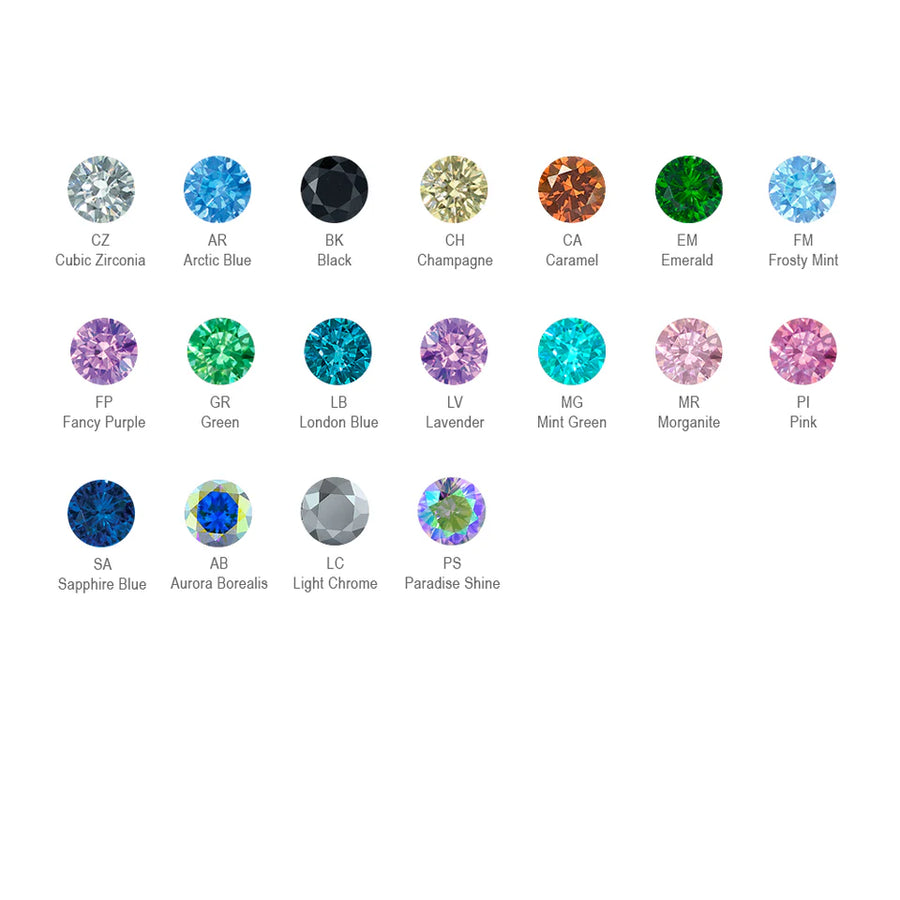 Titanium Marquise Cut Gem Fan Clusters