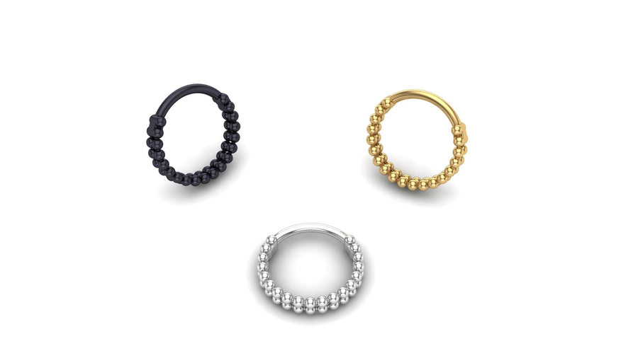 Double Row Beaded Ring