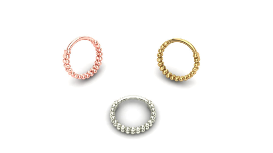 Double Row Beaded Ring