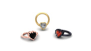 Heart Prong Ring