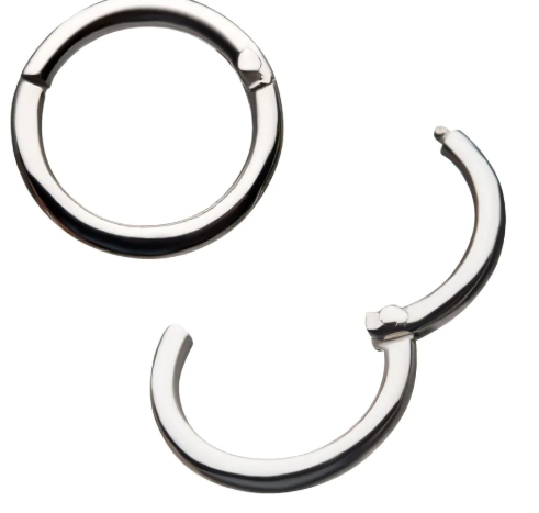14Kt Weißgold Basic Klappsegment-Clicker