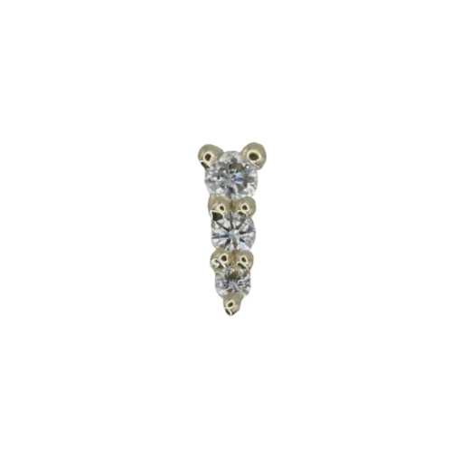 Acclaim 14k Gold Threadless Top with Diamond