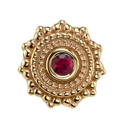 Afghan 14k Gold with Gemstone Threadless End
