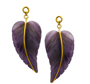 Stone Leaf Dangle Pair