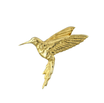 18K Gold Hummingbird Jewelry End