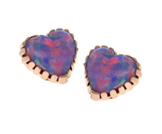 18K Gold Opal Heart End