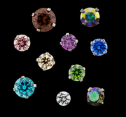 Aster Titanium Prong Set Round CZ End