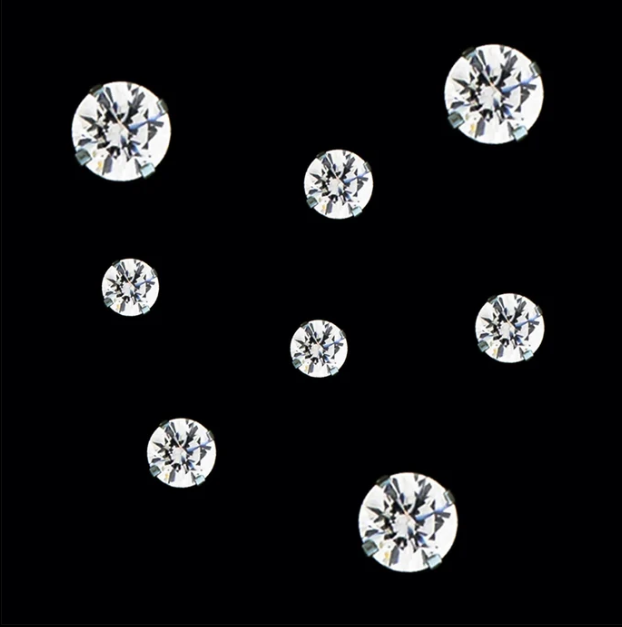 Aster Titanium Prong Set Round CZ End