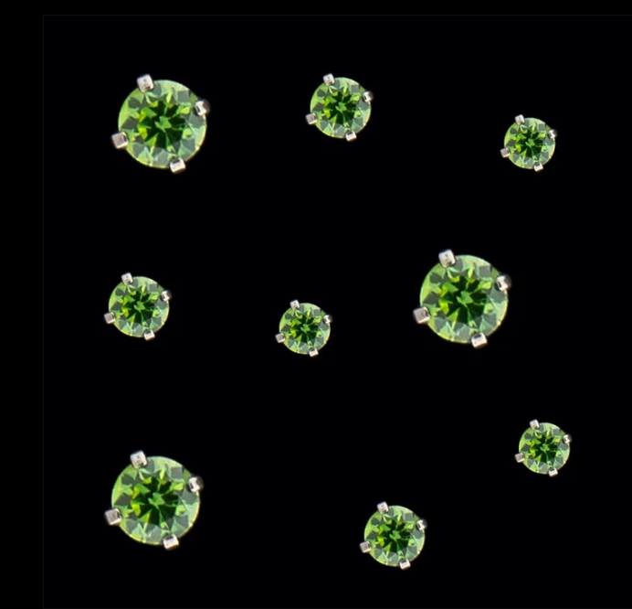 Aster Titanium Prong Set Round CZ End