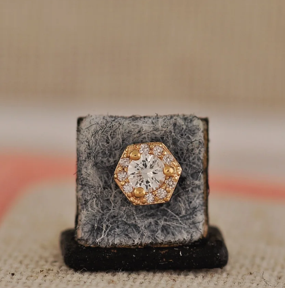Ava 14k Gold Threadless End with Gemstone