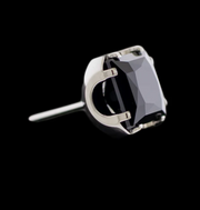 Axel Square CZ Prong Set Threadless End
