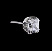 Axel Square CZ Prong Set Threadless End
