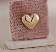 Big Puff Heart 14k Gold Threadless Top