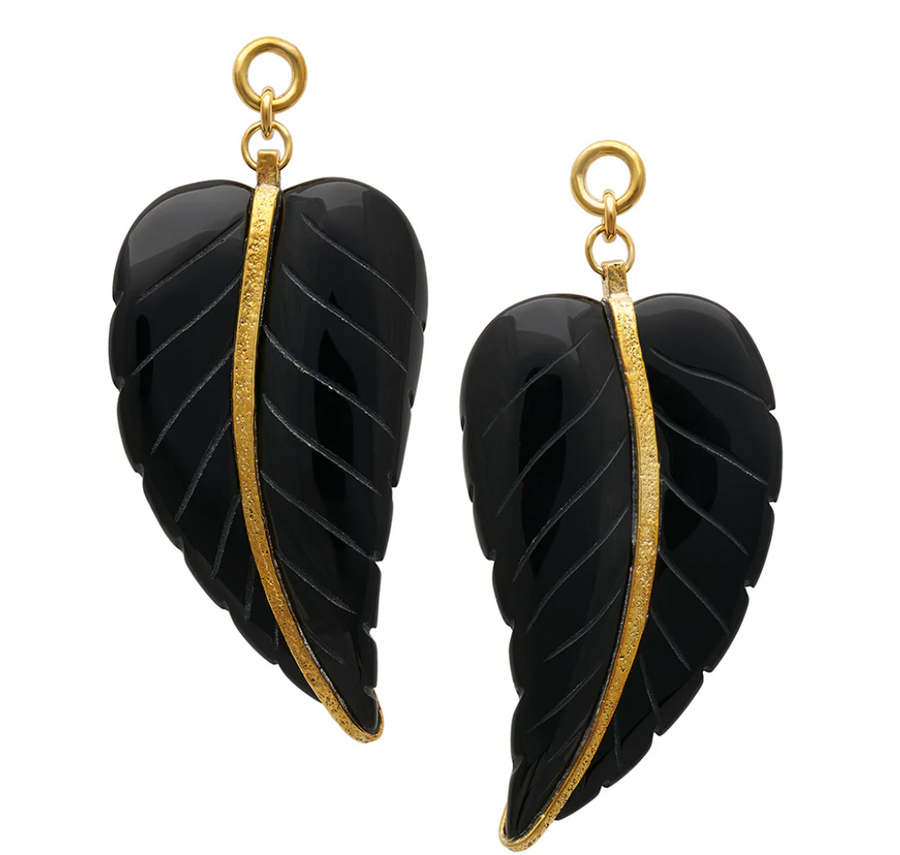 Stone Leaf Dangle Pair