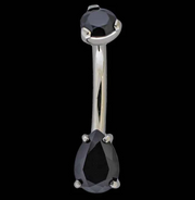 Pear Cut Premium Zirconia Navel Ring