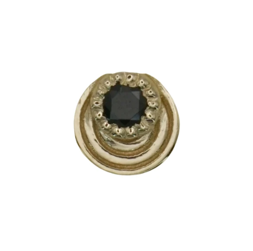 Black Spinel Calamity 14k Gold Threadless End