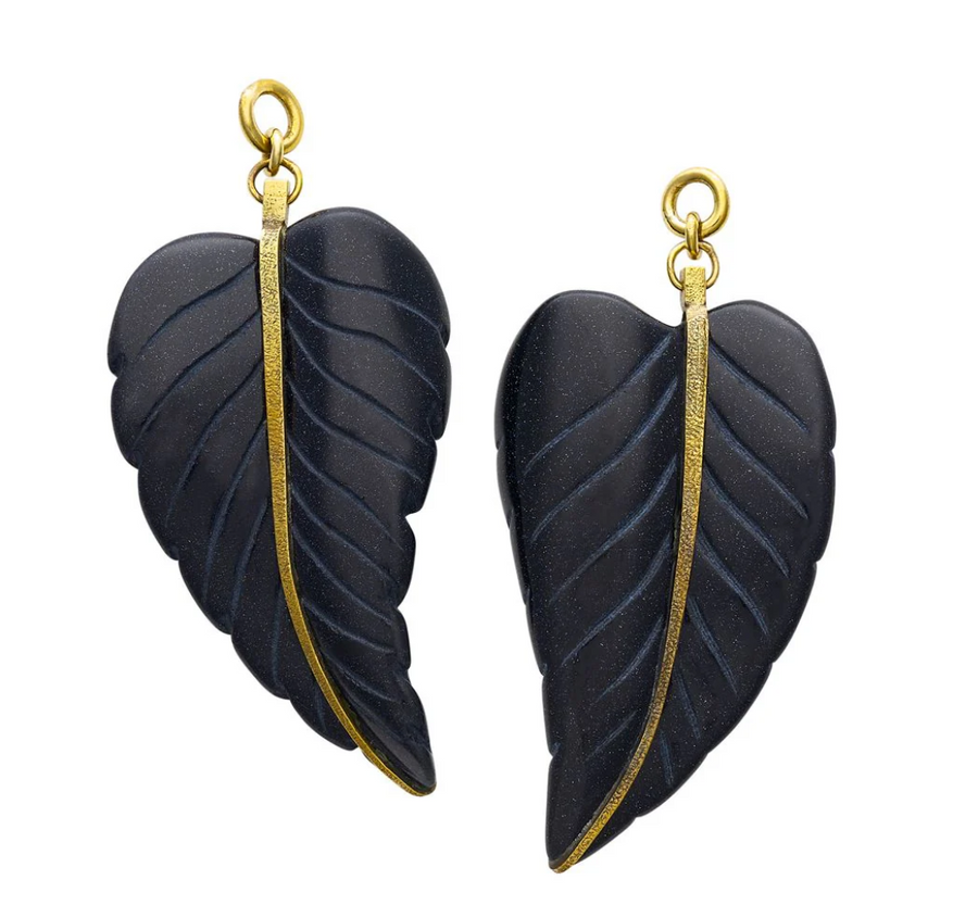 Stone Leaf Dangle Pair