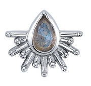 Borderline 14k Gold with Gemstone Threadless End