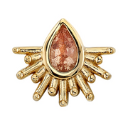 Borderline 14k Gold with Gemstone Threadless End