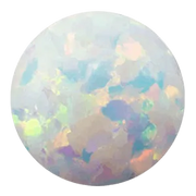 Opal Terraced Cluster Titanium Navel Curve