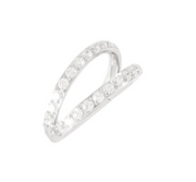 Titanium Double Row Clicker with CZ Stones